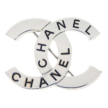 Top Quality Chanel CC Brooch Pin Silver 98P
