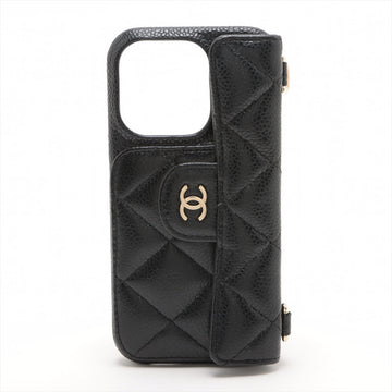 Top Quality Chanel Matrasse Caviar S iPhone Case Black Gold Gold  Random