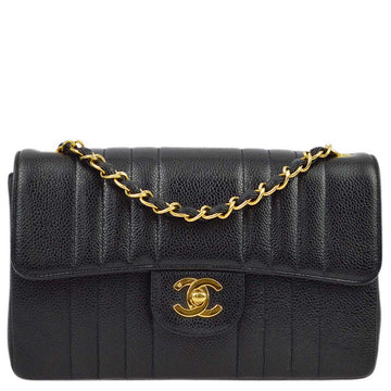 Top Quality Chanel Black Caviar Classic Flap Mademoiselle Chain Shoulder Bag