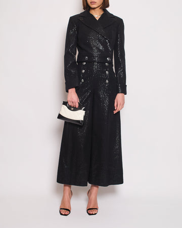 Top Quality Chanel Black Long Sleeve Embellished Jacket with Matching Jumpsuit Set Size FR 34 (UK 6)
