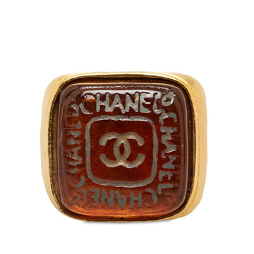 Top Quality Chanel   Cocomark square ring gold brown clean makeup ladies Chanel