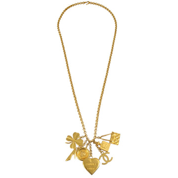 Top Quality Chanel Icon Gold Chain Pendant Necklace 95A