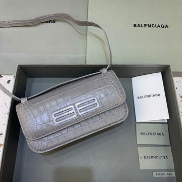 BLN-Ciaga Gossip Small Shoulder Bag Gray, For Women,  Bags 9.1in/23Luxe Carry