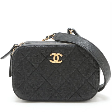 Top Quality Chanel Matrasse Cavia S Waist Pouch Black Gold  28th
