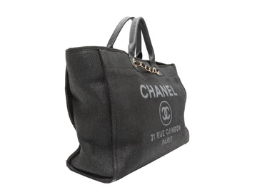 Black Top Quality Chanel Medium Deauville Tote Bag