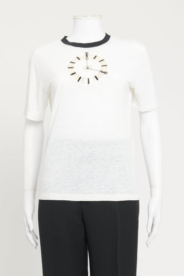 2020 Ivory Clock-Motif Top Quality Chanel T-Shirt