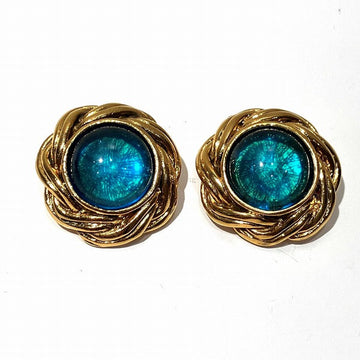 Top Quality Chanel Blue Stone Earrings Clip