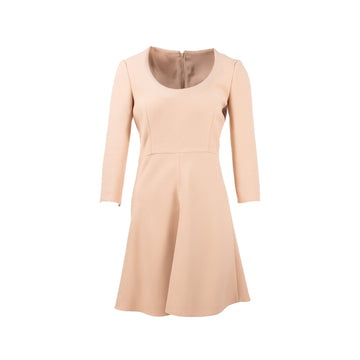 Top quality Dior Size 38 Back Zipped Dress Wool/Silk Light Pink