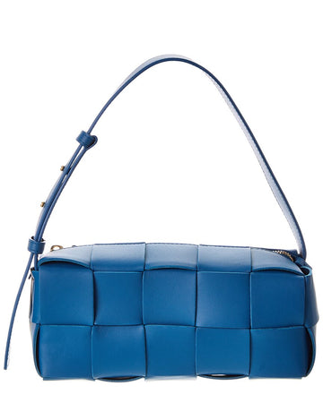 B V  - Brick Cassette Small Maxi Intrecciato Leather Shoulder Bag