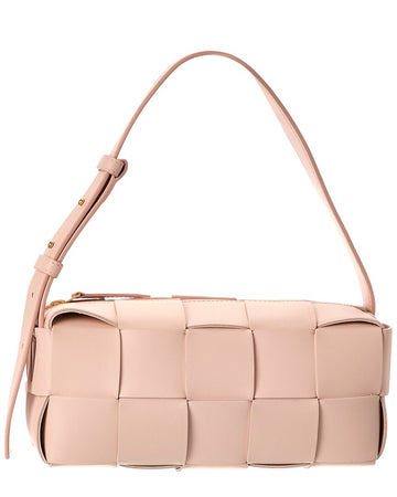 B V  - Brick Cassette Small Maxi Intrecciato Leather Shoulder Bag