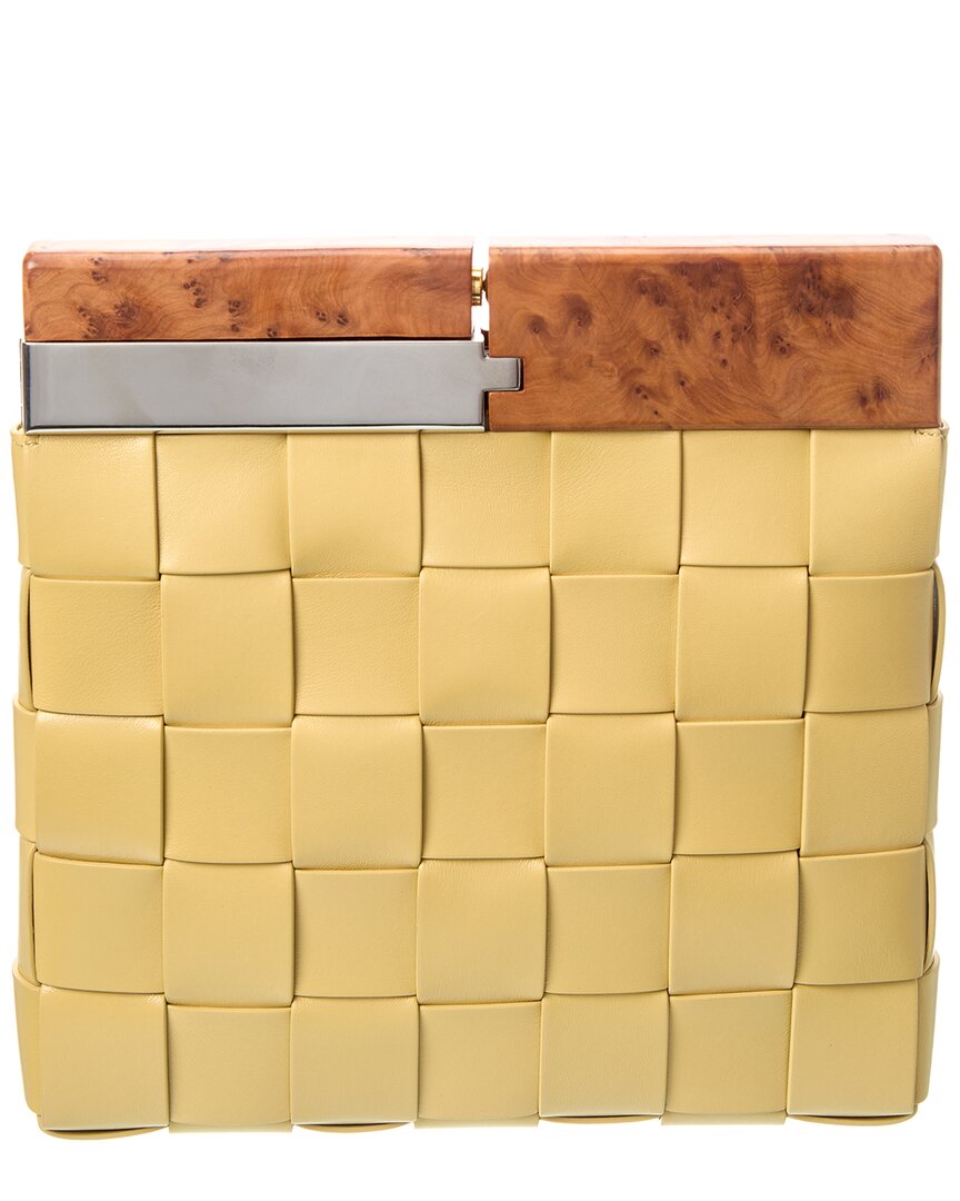 B V  - Snap Intrecciato Leather Clutch