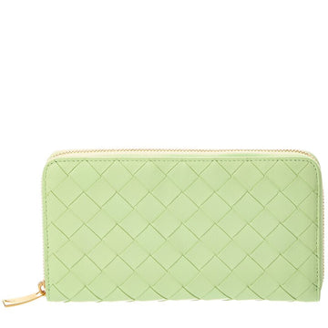 B V  - Intrecciato Leather Zip Around Wallet