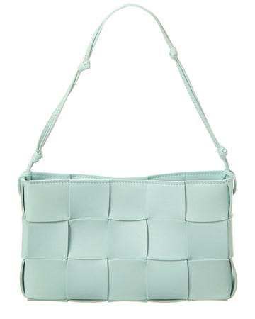 B V  - Cassette Mini Intreccio Leather Shoulder Bag