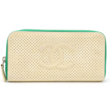 Top Quality Chanel Leather Coco Mark Punching Wallet