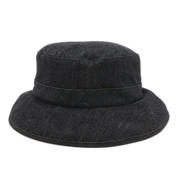 Top Quality Chanel Logo Denim Bucket Hat Black Cotton
