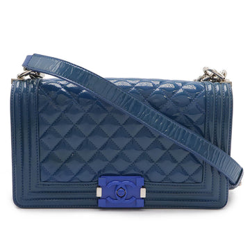 Top Quality Chanel Boy Matelasse Chain Bag Patent Leather