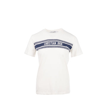 Top quality Dior size XS Top quality Dioriviera T-Shirt Cotton white / navy