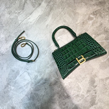 BLN-Ciaga Hourglass Small Handbag In Dark Green, For Women,  Bags 9in/23Luxe Carry 5935461LRGM3011