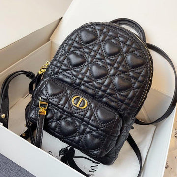 SMALL BACKPACK BLACK CANNAGE LAMBSKIN By Luxe Carry