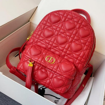 SMALL BACKPACK RED CANNAGE LAMBSKIN By Luxe Carry