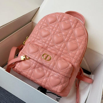 SMALL BACKPACK PINK CANNAGE LAMBSKIN By Luxe Carry
