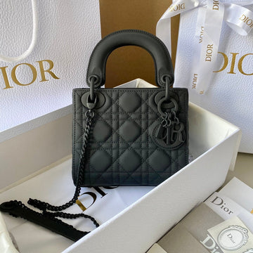 MINI LADY 17 MY ABC ALL BLACK LAMBSKIN Luxe Carry Bags
