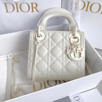 MINI LADY 17 MY ABC WHITE LAMBSKIN By Luxe Carry