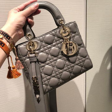 SMALL LADY 20 MY ABC GREY LAMBSKIN Luxe Carry