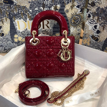 MINI LADY 17 MY ABC RED CALFSKIN Luxe Carry