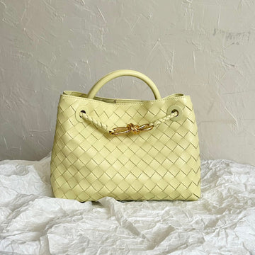 BV SMALL ANDIAMO 25CM LIGHT YELLOW LAMBSKIN Luxe Carry Bags