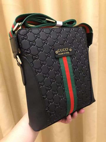 GG CROSSBODY BLACK RED LEATHER Luxe Carry Bags