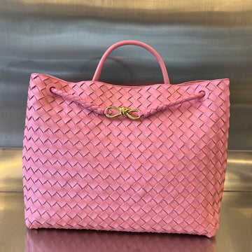 BV LARGE ANDIAMO 45CM PINK LAMBSKIN Luxe Carry Bags