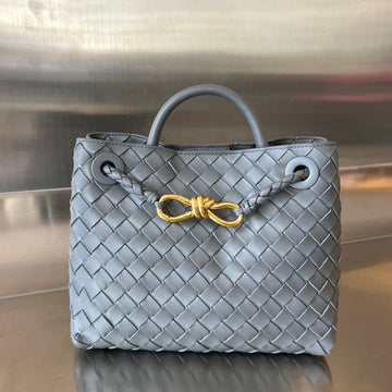 BV SMALL ANDIAMO 25CM DARK GREY LAMBSKIN Luxe Carry Bags