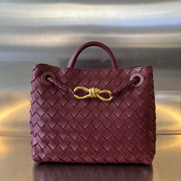 BV SMALL ANDIAMO 25CM DARK RED LAMBSKIN Luxe Carry Bags
