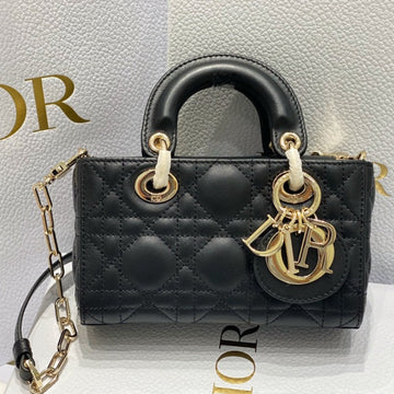 MICRO LADY D-JOY 16.5 BLACK LAMBSKIN Luxe Carry