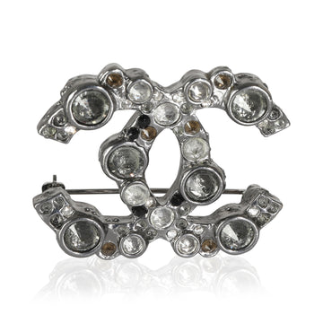 Top Quality Chanel 2012 Silver Tone Strass CC Brooch