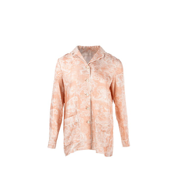 Top quality Dior Size 34 Toile De Jouy Shirt Silk Pink/White