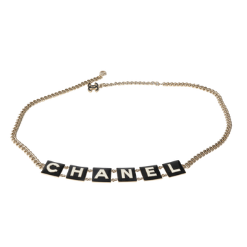 Top Quality Chanel 2022 Black & White Enamel Gold Plated Logo Belt