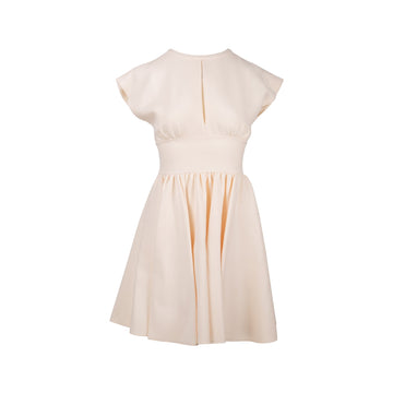 Top quality Dior Size 34 Sleeveless Mini Dress Wool/Silk Ecru