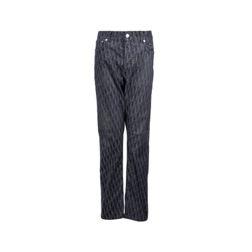 Top quality Dior Size 33 Pants Oblique Jacquard Velvet/Denim Navy