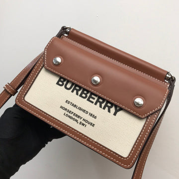 B-Berry - Luxe Carry  Mini Horseferry Print Title Bag With Pocket Detail Malt Brown For Women, Bags 7.5in/19Luxe Carry 80146111
