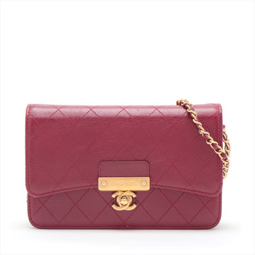 Top Quality Chanel Mattress   Carf Chain Wallet Bordeaux Gold  26th