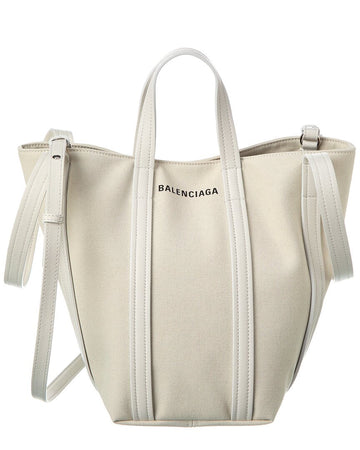 Blnciaga Everyday 2.0 Canvas & Leather Shoulder Tote