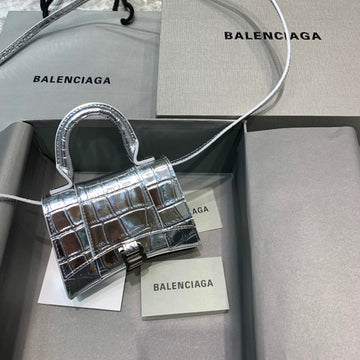 BLN-Ciaga Hourglass Mini Handbag In SliTLM -, For Women,  Bags 4.7in/12Luxe Carry 6373721S4CY8110