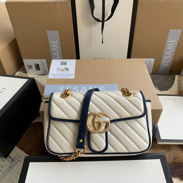 GG MARMONT 22 HANDBAG IN WHITE CALFSKIN Luxe Carry