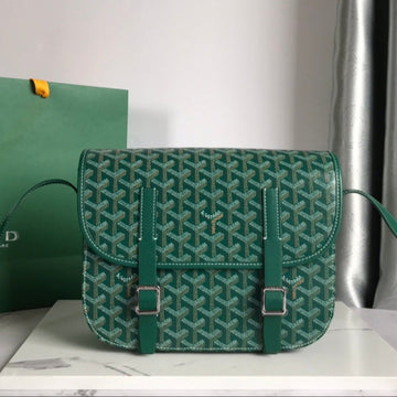 BELVEDERE II BAG 28 IN GREEN GOYARDINE CANVAS Luxe Carry