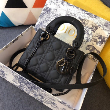 MINI LADY 17 BAG IN BLACK CALFSKIN By Luxe Carry