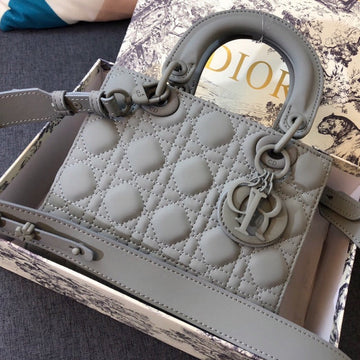MEDIUM LADY 20 BAG IN GREY CALFSKIN By Luxe Carry