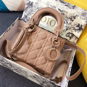 MINI LADY 17 BAG IN CAMEL BROWN CALFSKIN Luxe Carry