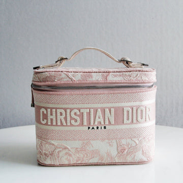 VANITY CROSSBODY CASE IN PEACH PINK MONOGRAM OBLIQUE JACQUARD Luxe Carry Bags